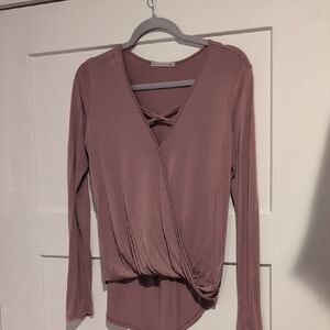 a new day Dusty Pink Wrap Blouse